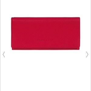Longchamp Continental Wallet - Red